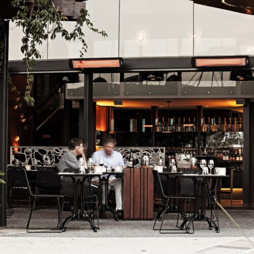 Electric Outdoor Heater in Brisbane Restaurant