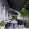 Wall mounted electric heaters cafe